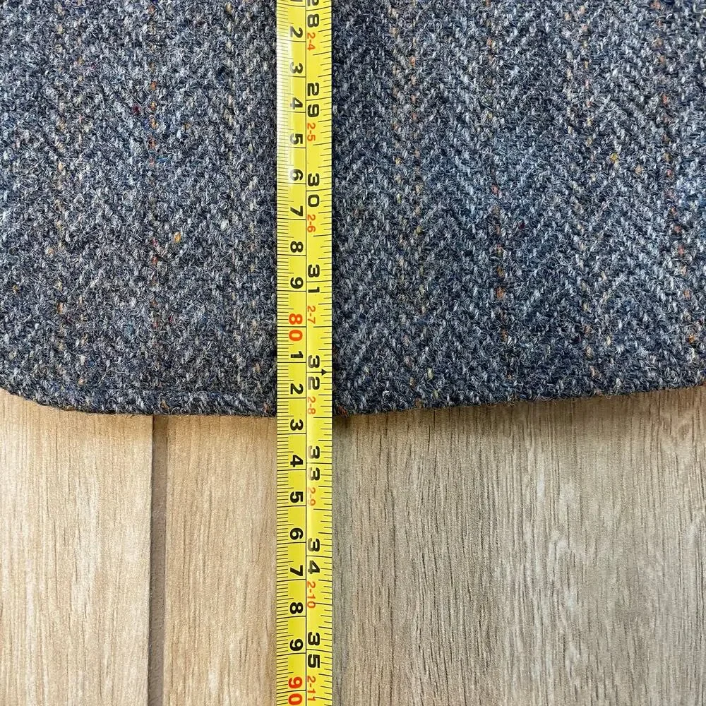 Harris Tweed Kuppenheimer Sport Coat 40R Gray 100% Wool USA Blazer Jacket